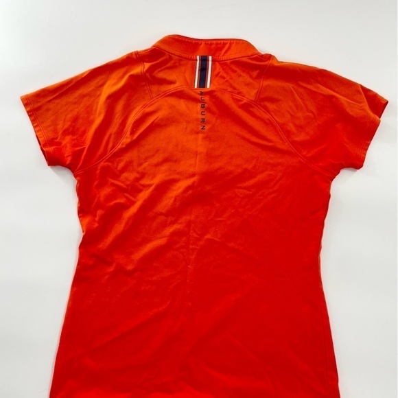 Under Armour Loose Women’s Auburn Golf Henley Dry Fit Polo Orange Small - Picture 7 of 8